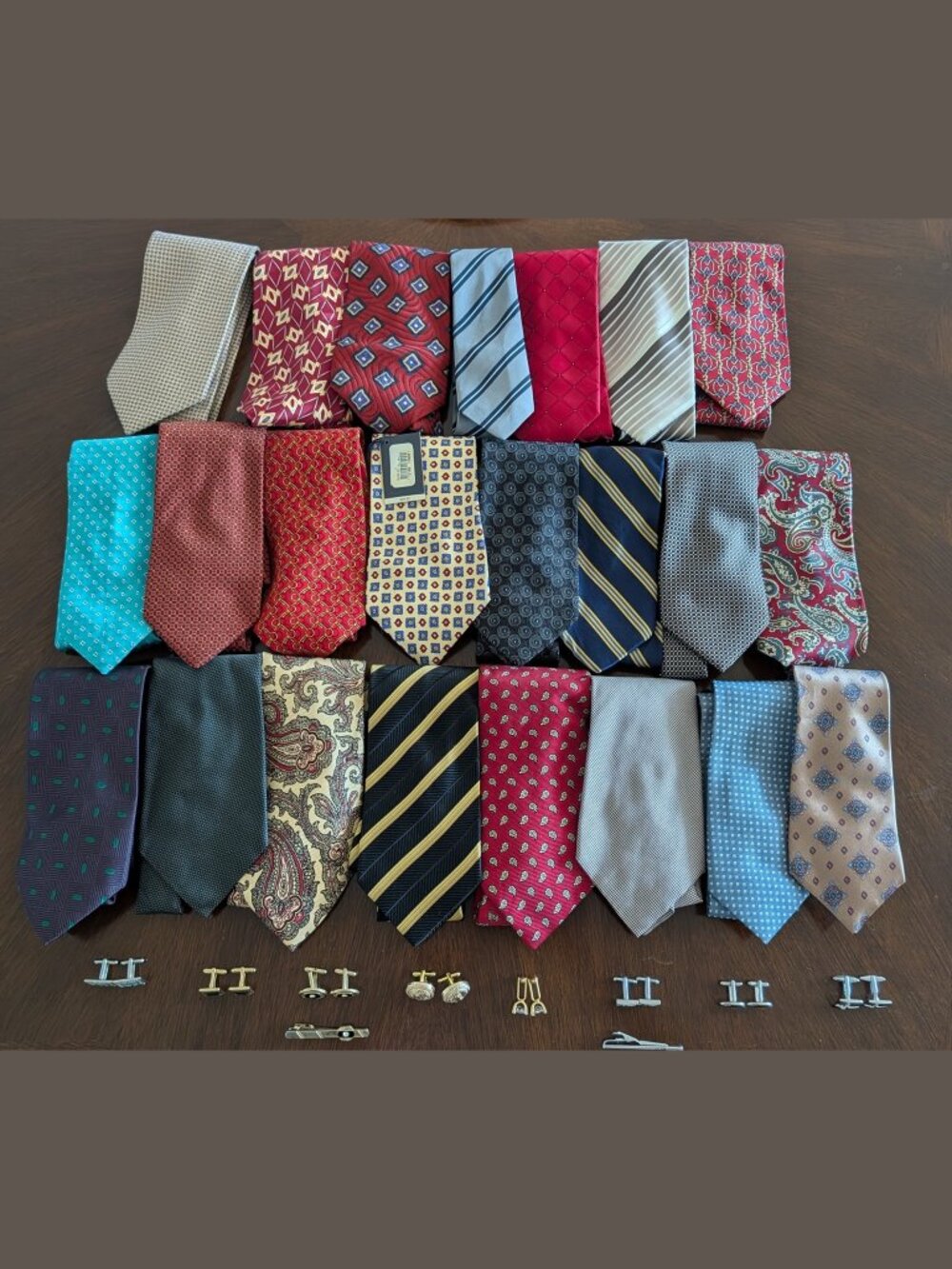 Menswear Lot Ralph Lauren Brooks Brothers Zegna Kiton Silk Ties Cufflinks